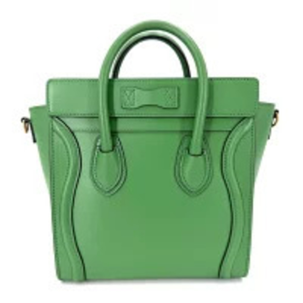 Celine Luggage handbag shoulder bag crossbody leather green - Picture 2 of 7
